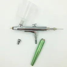 Двойное действие 0,2 мм Насадка Аэрограф Комплект воздушная щетка краска пистолет для дизайна ногтей макияж воздушная щетка