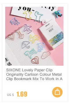 SIXONE 10 деталей/Los Оригинальное милое Моделирование большого пальца металлический цветной зажим для бумаги Note Mix Photo Decoration канцелярские принадлежности для студентов