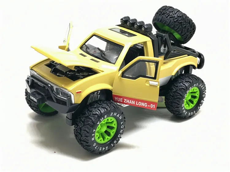 Alloy Car Model Vietnam Collision Door Opening Off-road Sound And Light Pull Back Car CHILDREN'S Toy Model Car Model