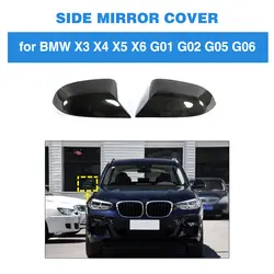 Крышки зеркала заднего вида из углеродного волокна для BMW X3 G01 X4 G02 X5 G05 X6 G06 2019 2020