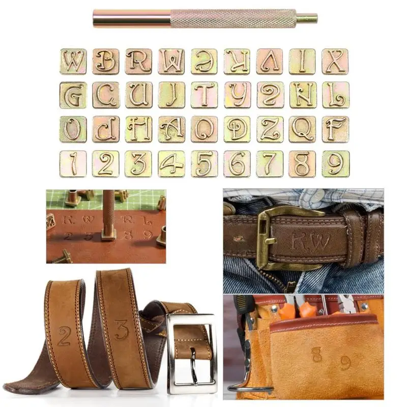 

36 Stamps Carbon Steel Letters Numbers Leather Stamping Set Leather Marking Tools Metal Stamp Set Leather Tools Leathercraft