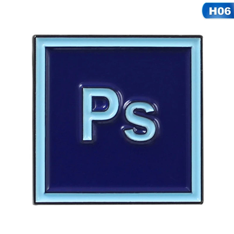 PS AI Pr Au Lr AE дизайнерская брошь для мужчин и женщин, фотошоп, премьера, дизайнерские ювелирные изделия, значок для рубашки, джинсовые нагрудные булавки, Orna, Мужские t