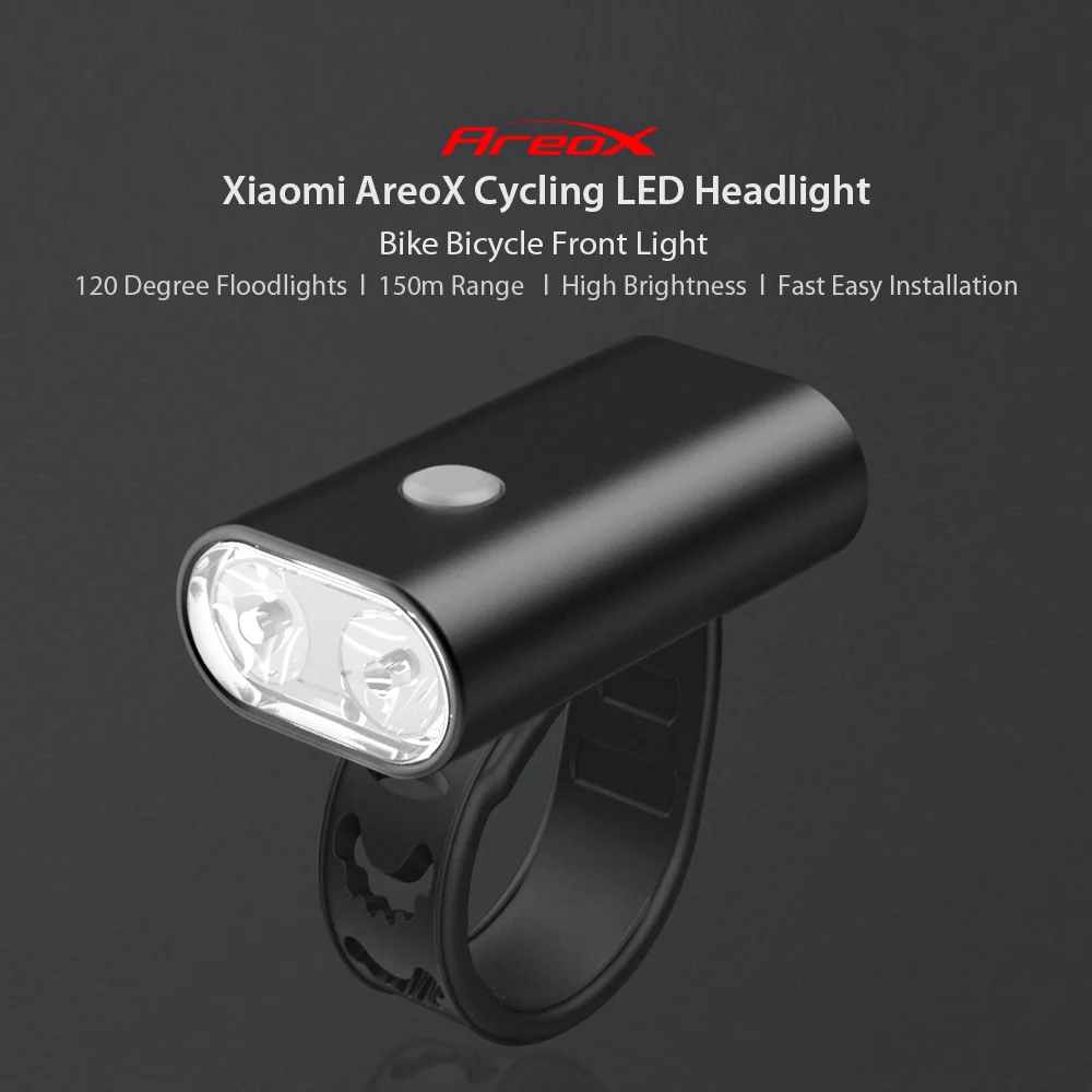 Xiaomi AreoX Велоспорт Светодиодный фара велосипед передний свет 120 градусов прожекторы 150 м Диапазон высокой яркости 4 режима фонарик