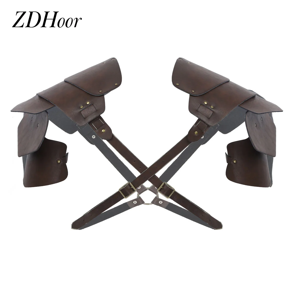 

Mens Shoulder Armors Costume Exotic Cosplay Harness Belt Adjustable PU Leather Restraints Body Chest Belts Steampunk Muscle Tank