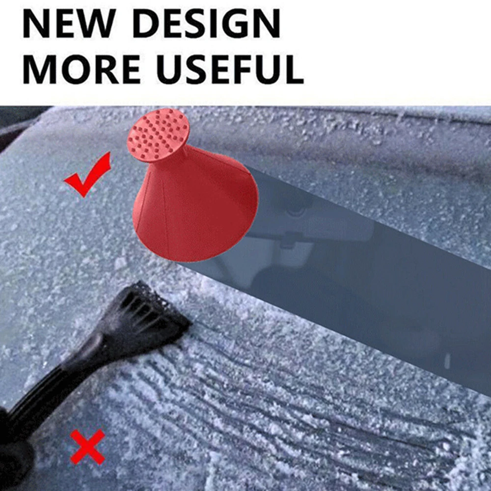 Автомобильный Снежный скребок авто лобовое стекло снегоочиститель конический инструмент для удаления масла воронка многофункциональный цвет случайный