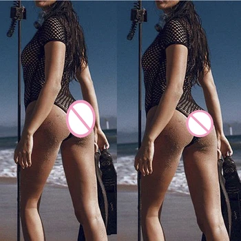 

Hirigin Summer Women Sexy Hollow Fishnet One Piece Monokini Bikini Push-up Swimwear Bodysuits Swimsuit Bathing Cover-Ups