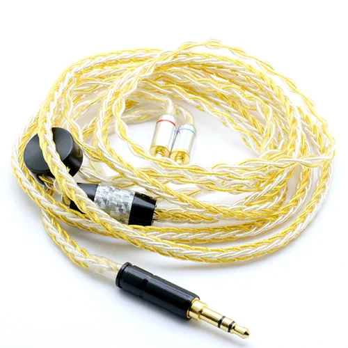 1,2 M 1,0 мм x 8 Core HIFI посеребренный обновленный кабель 3,5/2,5 Разъем MMCX/2Pin разъем для улучшения глубины саундстажа и присутствия - Цвет: RTC1178