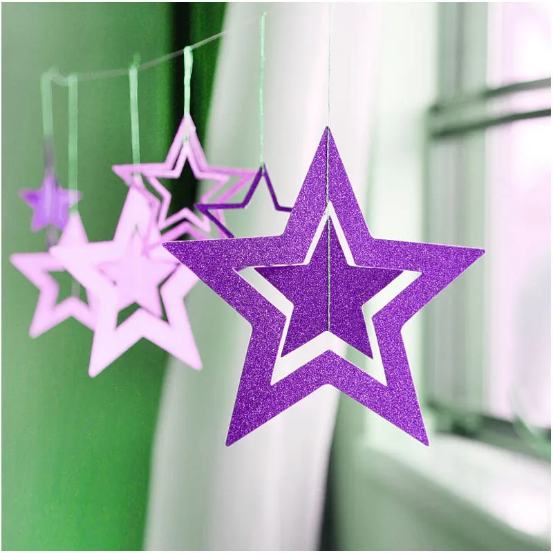 Creative Hollow out Five-pointed Star Bracelet Charm Party Accessories Christmas New Year Birthday Wedding Holiday Scene Decorat