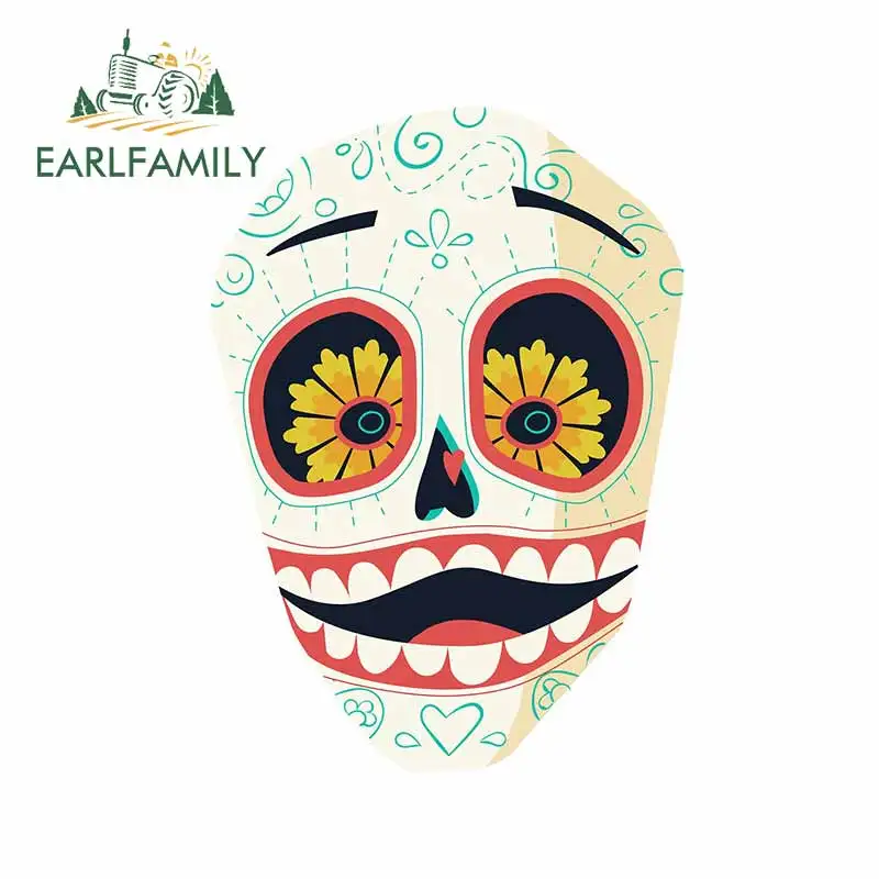 EARLFAMILY 13 см x 9 4 для Хэллоуина с цветочным принтом мексиканского сахарного