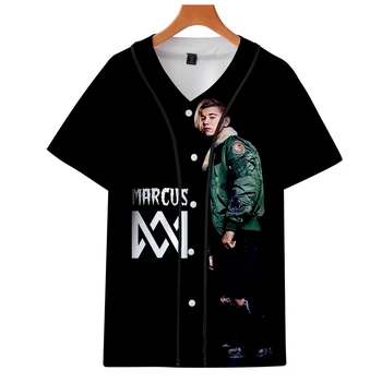 

MARCUS MARTINUS Baseball Sweatshirt Harajuku Baseball Jacktes Men Clothes Short Sleeve Sweatshirt Streetwear 2019