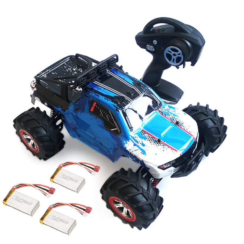 Большой Радиоуправляемый автомобиль 4WD 1:12 RC Дрифт гоночный автомобиль багги вода Земля амфибия скоростной грузовик с светильник 30 км/ч 2,4 г Радиоуправляемый автомобиль игрушки - Цвет: Blue RC Car 3battery