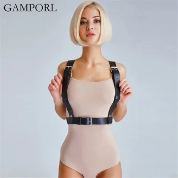 

Leather Harness Body Bondage Belt Cage Garter Belt Waist Goth Harajuku Body Cage Harness Belt Women Sexy Lingerie Suspender