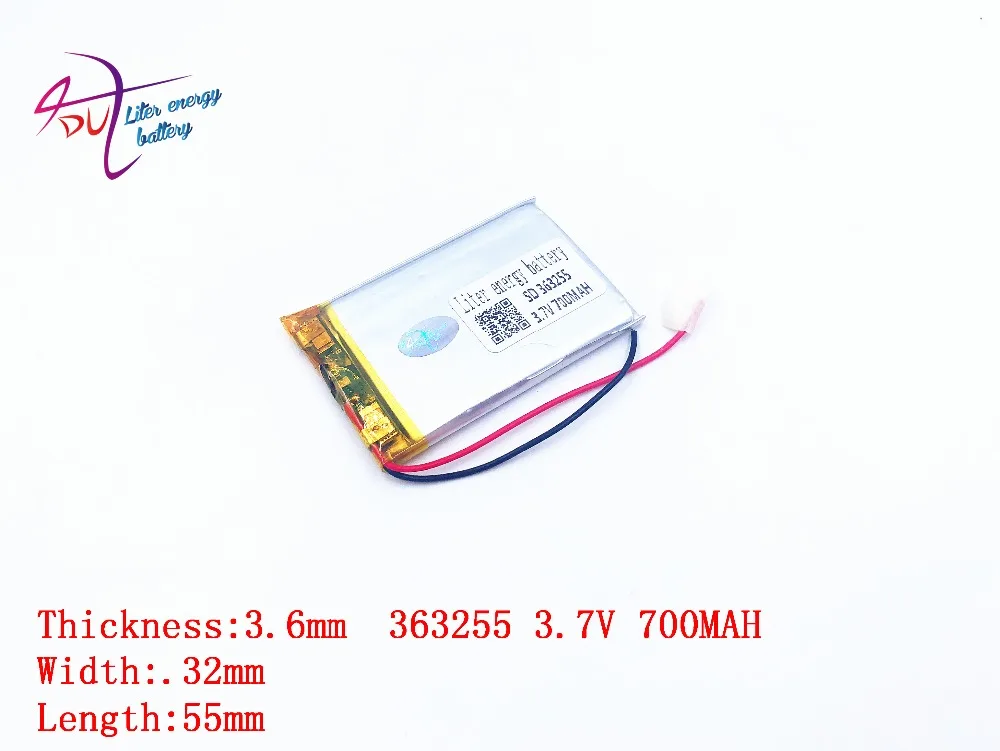 Литиевая батарея 1 шт. SD 363255 3,7 V 700mAH 353455 полимерный литий-ионный/литий-ионный для игрушек mp3 mp4