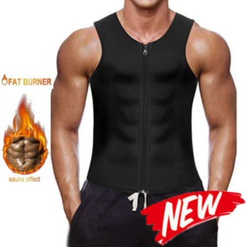 Для Мужчин's Gym неопрена жилет с эффектом сауны сауна ultra Sweat рубашка Корректирующее форму ягодиц бак Фитнес Анти-статический