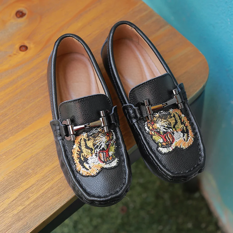 

Comfortable Luxury Kids Shoes Baby Boys Girls Brand 28-38 Designer Soft Loafers Cute Real Leather Shoes For Children Moccasin