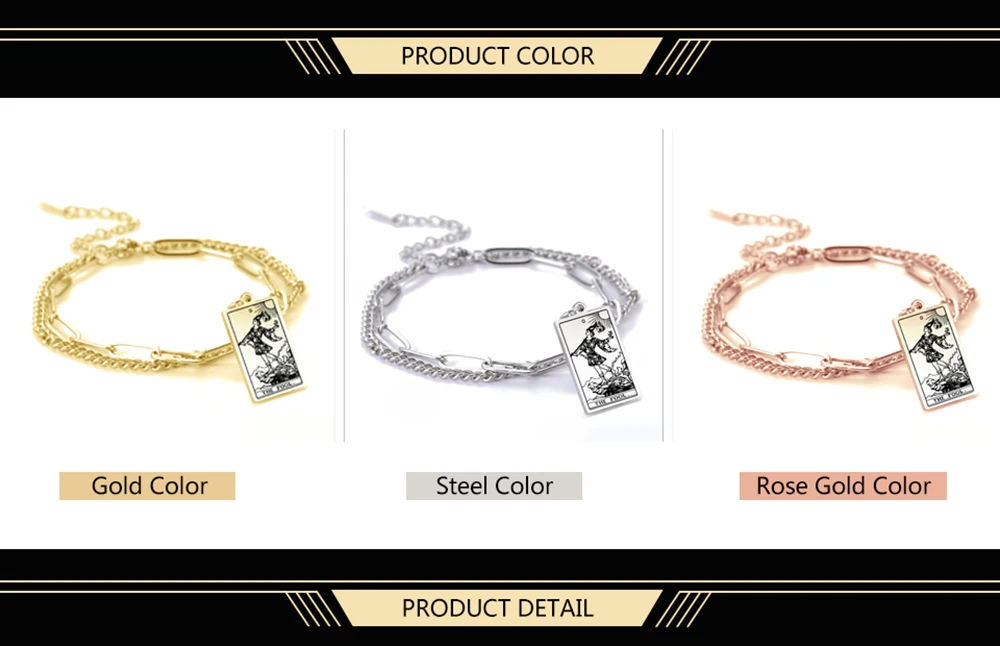 Tarot Karte Armband für Frauen Die Großen Arcana Amulett Glück Tarot Schmuck Edelstahl Freundschaft Handgelenk Schmuck Herren Edelstahlarmband Schmuck, Paararmband, Herrengeschenk, Weihnachtsgeschenk, Neujahrsgeschenk – Detail 6