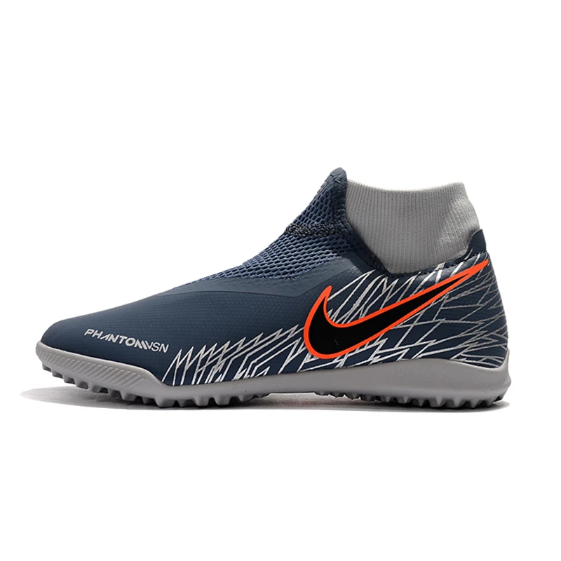Футбольные Бутсы Nike Phantom Vison Academy DF TF, мужские футбольные бутсы, красные мужские футбольные бутсы, спортивная обувь Nike - Цвет: Grey Orange