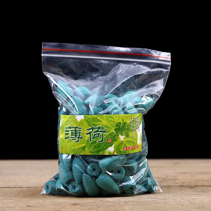 Approx300pcs/сумка Натуральные Индийские благовония Reflux башня для благовоний дым Жасмин пирамидки Благовоний Роза обратного потока сандалового дерева сосуд для благовоний - Аромат: mint scent