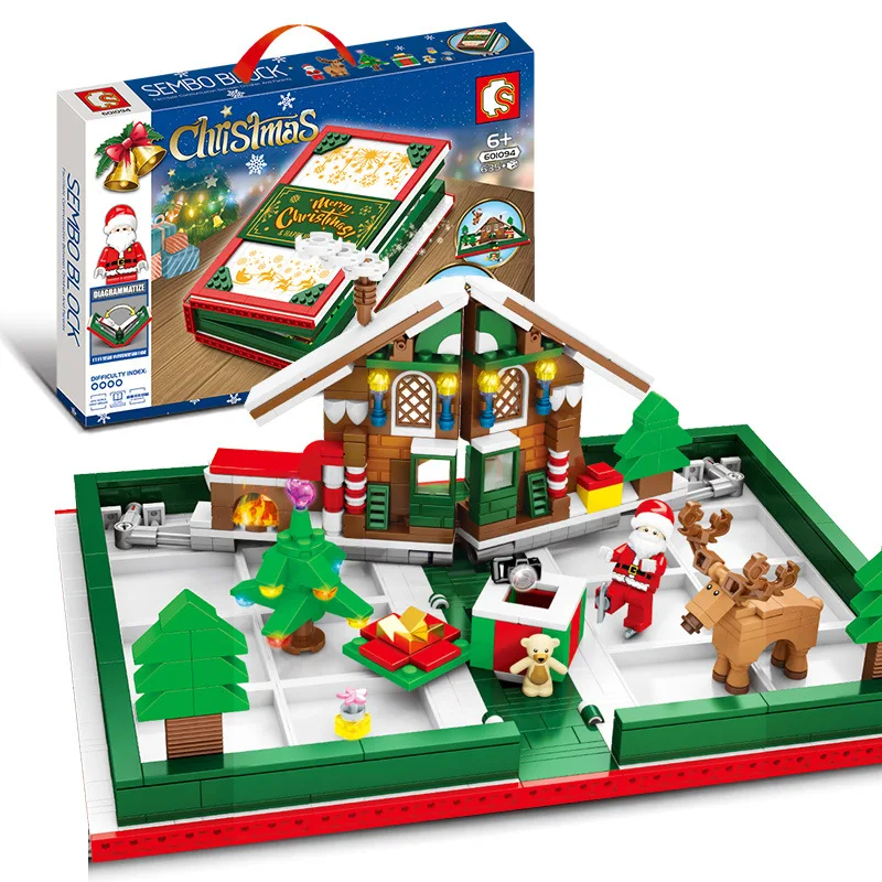 

2019 Sembo Blocks New Christmas Story Book Model Compatible LegoSet Building Blocks Bricks Educational Toys Xmas Gifts Children