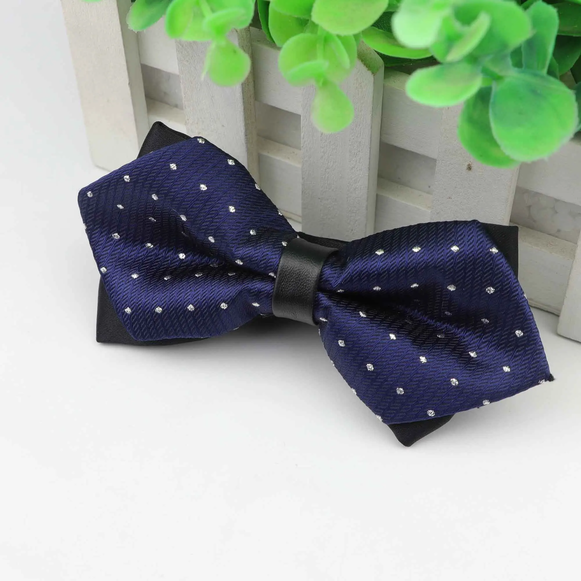 10 Men Leather Buckle Bowtie Plaid Butterfly Knot Mens Accessories Luxurious Bow Tie Black Cravat Formal Suit Wedding Ceremony Ties - Цвет: 10