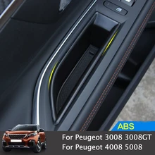 Accessoires Voor Peugeot 3008 3008GT 2016 2017 2018 Auto Front Binnen Auto Deur Opslag Pallet Armsteun Container Box Cover Kit trim