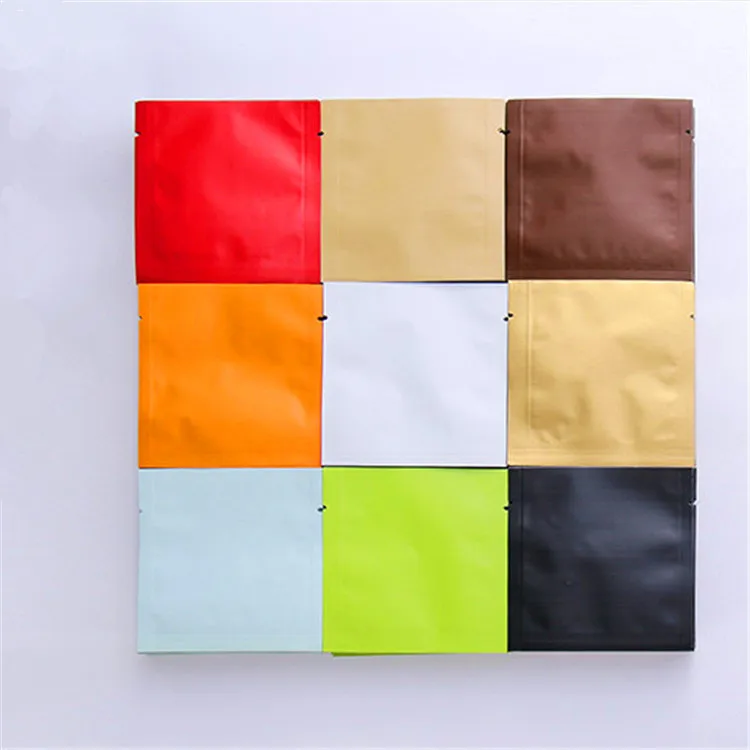 100/500PCS 215g 오픈 탑 알루미늄 호일 포장 백 DIY 파우더 차 설탕 소금 샴푸 열 밀봉 맞춤형 로고 보관 파우치