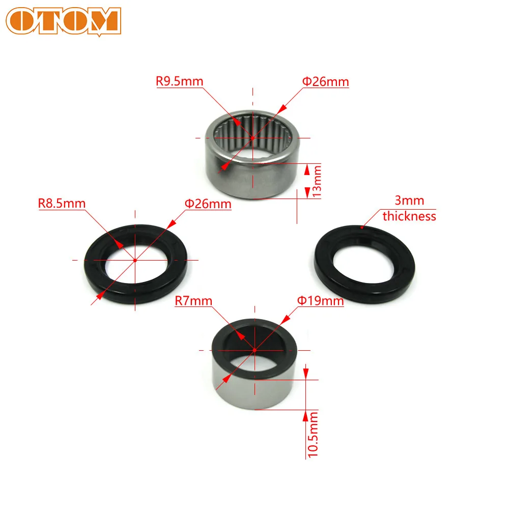 OTOM Motorcycle Rear Shock Needle Roller Bearing Sleeve Oil Seal Maintenance Kit For HONDA CRF250R CRF450R Motocross Accessories