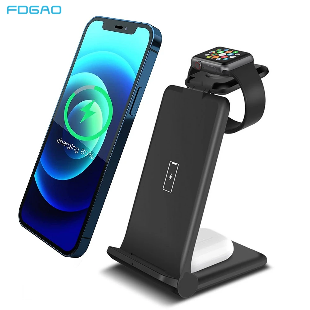Chargeur sans fil 3 en 1 pour Apple Watch, Station de charge rapide
