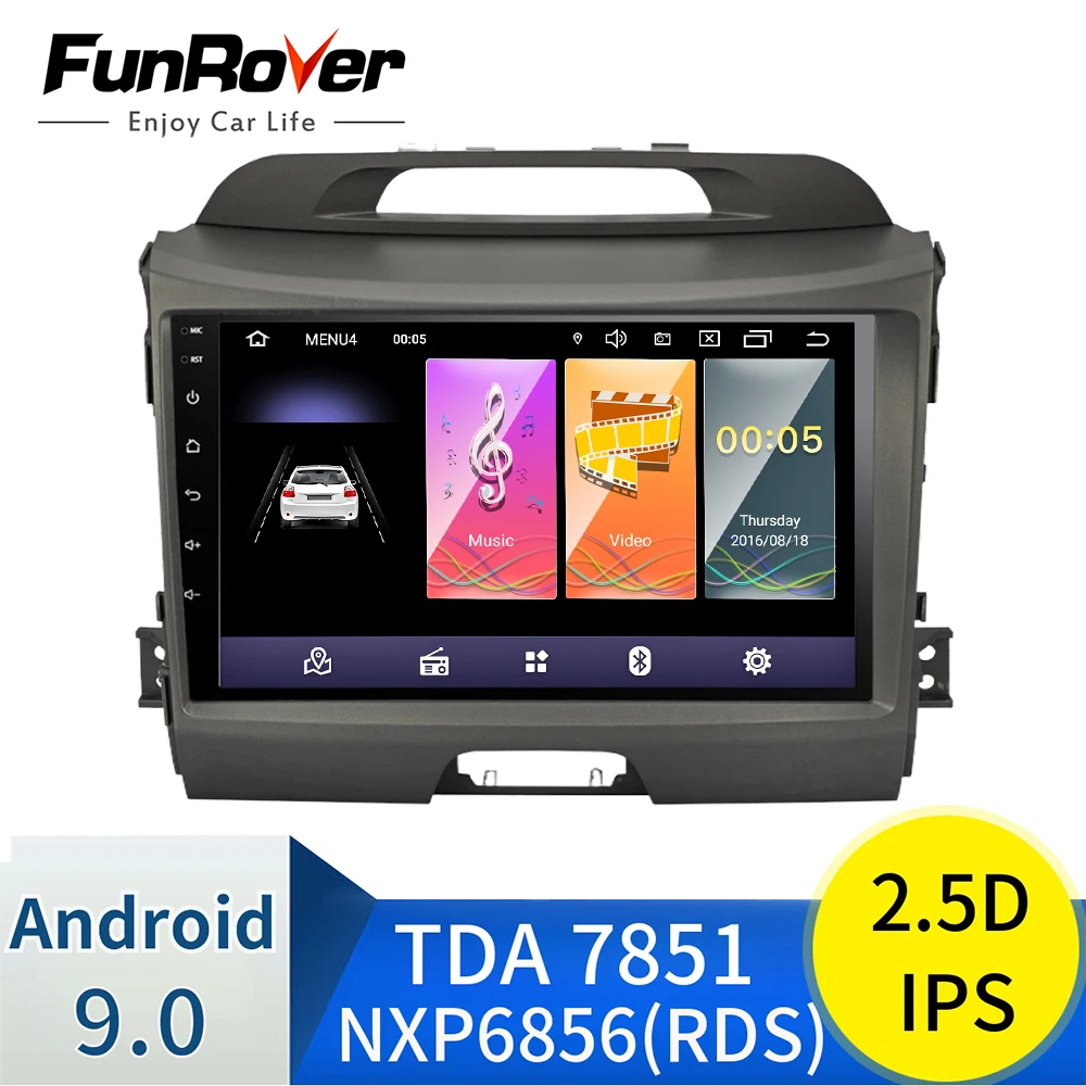 FUNROVER Штатное Головное устройство KIA Sportage 3 4 2010-2015 GPS Android aвтомагнитола магнитола 2 din автомагнитолы 2DIN Андроид для Киа Спортейдж аксессуар ы