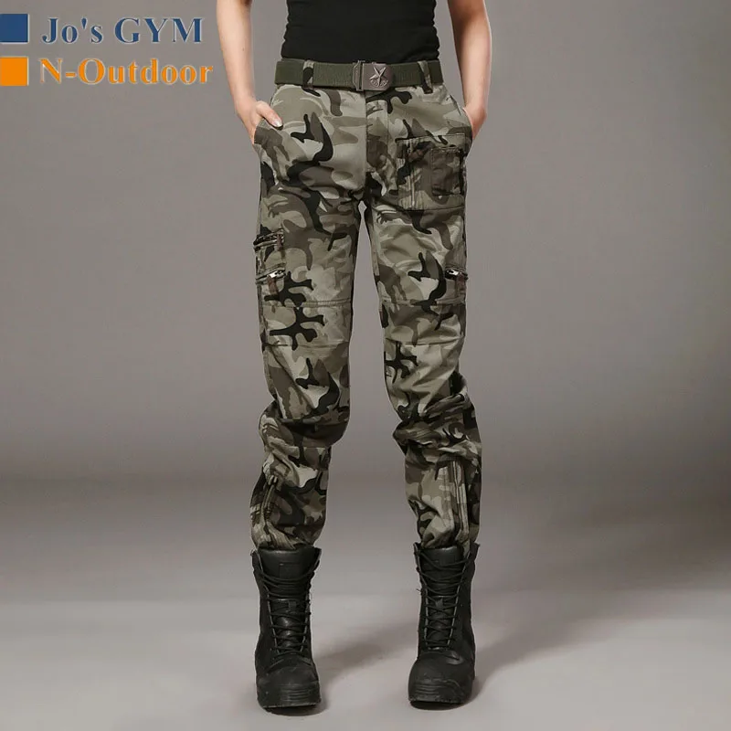 

New Outdoor Hunting Hiking Tactical Pants Women Camping Trekking Fishing Travel Pant Camouflage Straight Tooling Trousers Sport