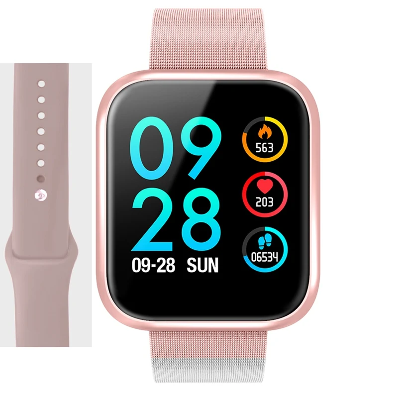 P70 pink 696 P70 улучшенная версия P80 Смарт-часы для женщин IP68 Водонепроницаемые Смарт-часы сердечный ритм кровяное давление для IPhone samsung huawei - Цвет: P70 pink