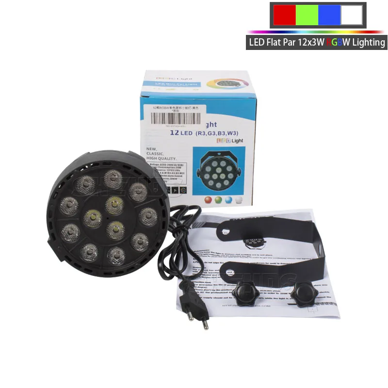 미니 Led 파 12x3W RGBW 4 색/바이올렛-DJ 파티 클럽 디스코 가족을위한 UV 워시 조명 8 채널 DMX 512 마스터/라이트 저장