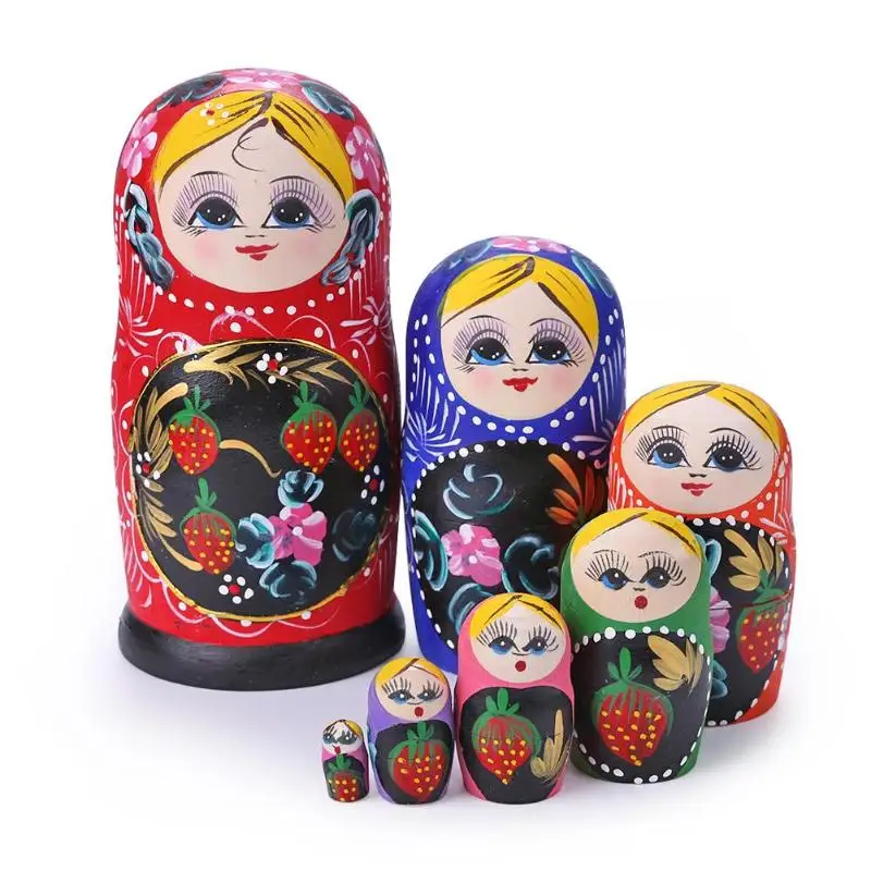 Русские куклы, Матрешка, деревянные классические цветные цветы, ручная работа, Матрешка, ручная краска, игрушки для детей, рождественские подарки - Цвет: 05