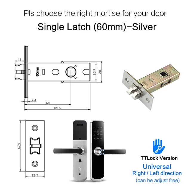 Silver 60 Latch