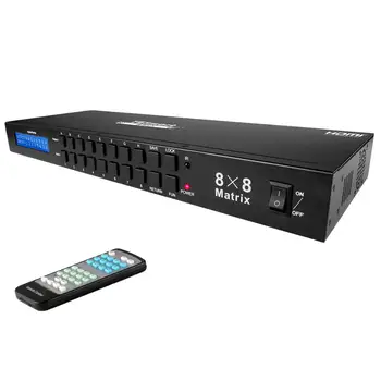 

TESmart 4K UHD HDMI Matrix 8x8 Switch NO HDCP IR RS232 TCP/IP Control Rack-Moun