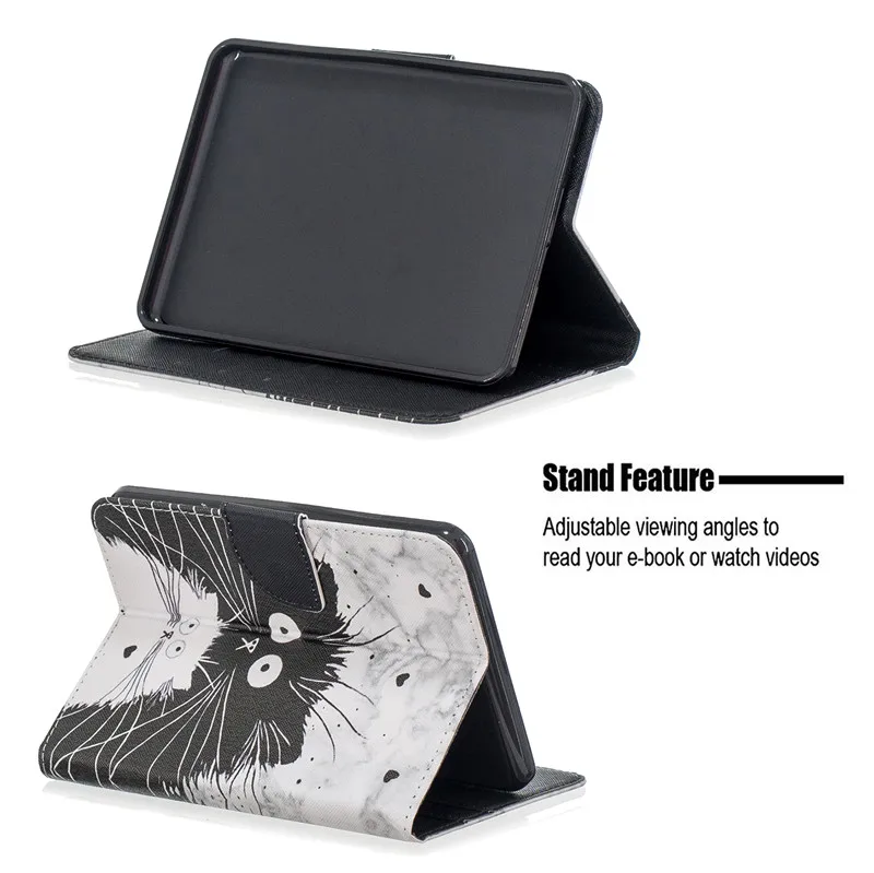 Funda для Kindle чехол Kawaii Единорог кошка девушки цветок Краска кожаный бумажник Стенд чехол для Kindle 10th поколение чехол