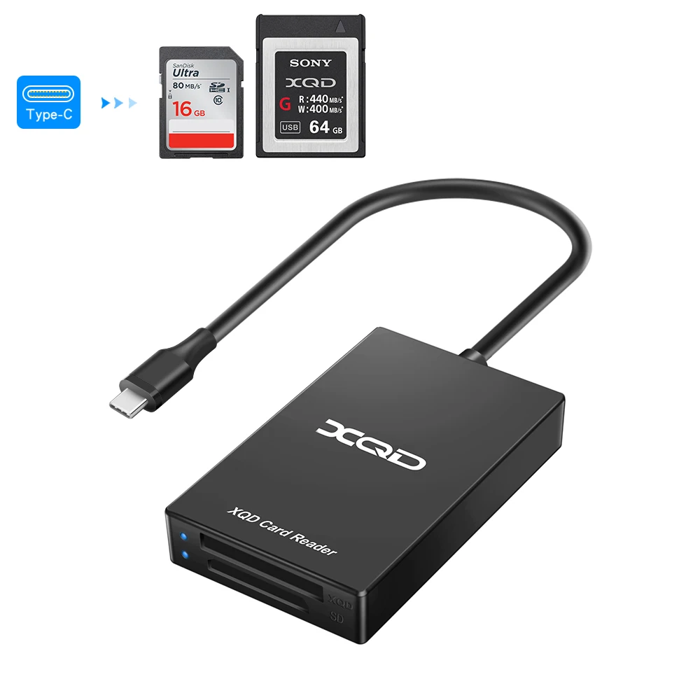 Rocketek CR312C USB 3,0 type C SD XQD Кардридер высокоскоростной считыватель карт памяти для Windows 2000/XP/Vista/7/8/8,1/10