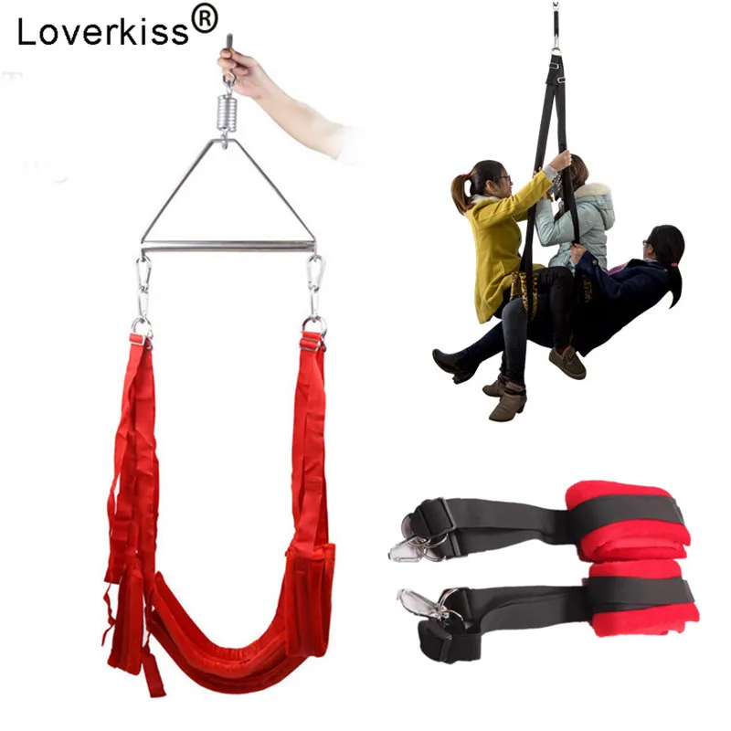 Sex Swing Soft Pad Sex Furniture BDSM Fetish Bandage Love Adult Game Chairs Hanging Door Swing Sex Chair Erotic Toys for Couples 1