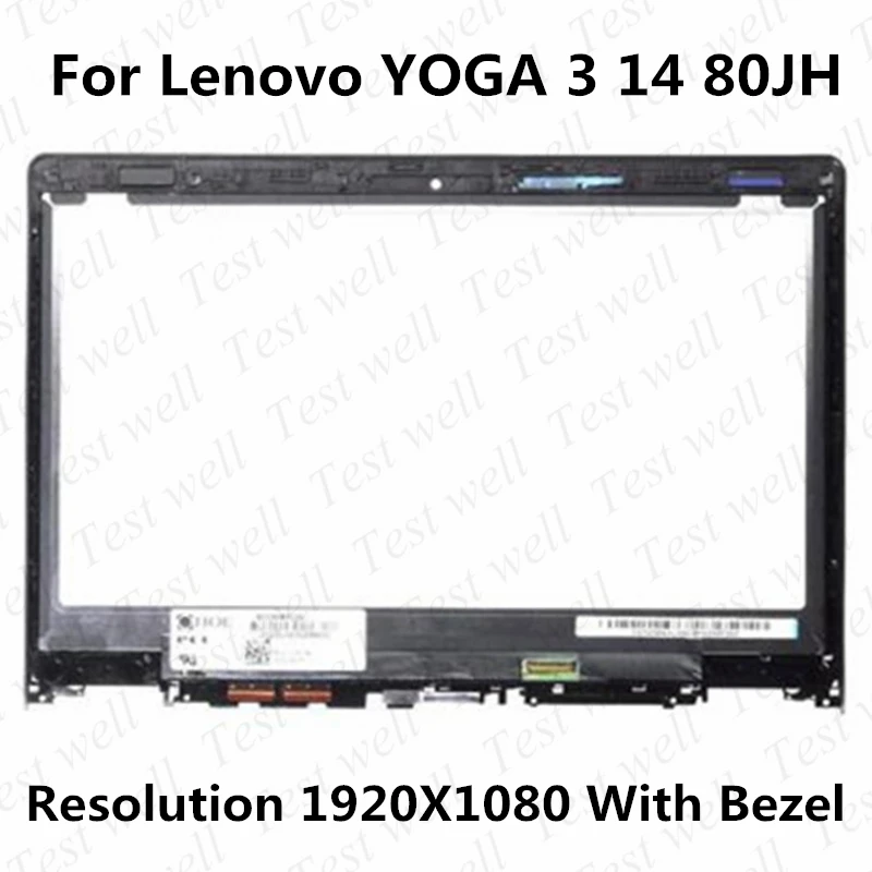 

LED Display matrix For Lenovo Yoga 3 14 5DM0G74715 5D10G74846 8S5DM0G74717 5D10H35588 LCD Touch Screen Digitizer Bezel Assembly