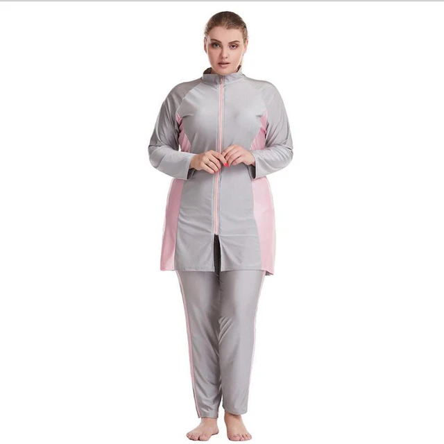 GladThink Women's Muslim Burkini 2-Piece Swimsuit - Modest Swimwear With Hijab