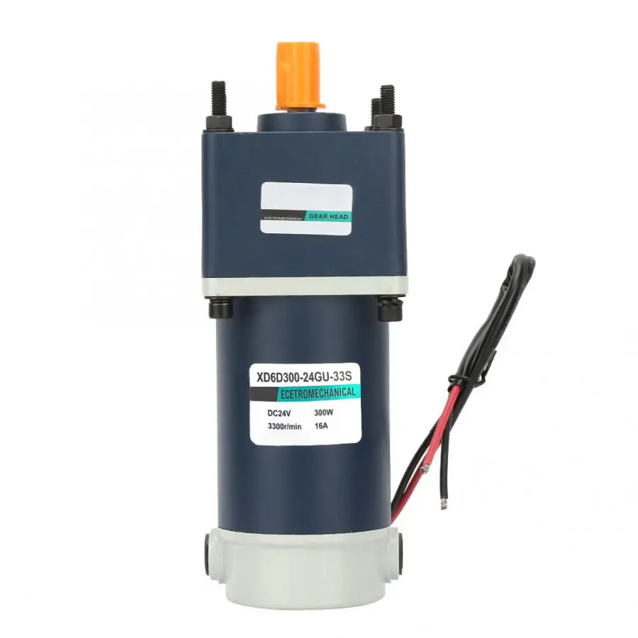 

DC Permanent Magnet Geared Motor 24V 300W High Torsion Permanent Magnet DC Geared Metal Gear Reducer Motor 15mm Shaft