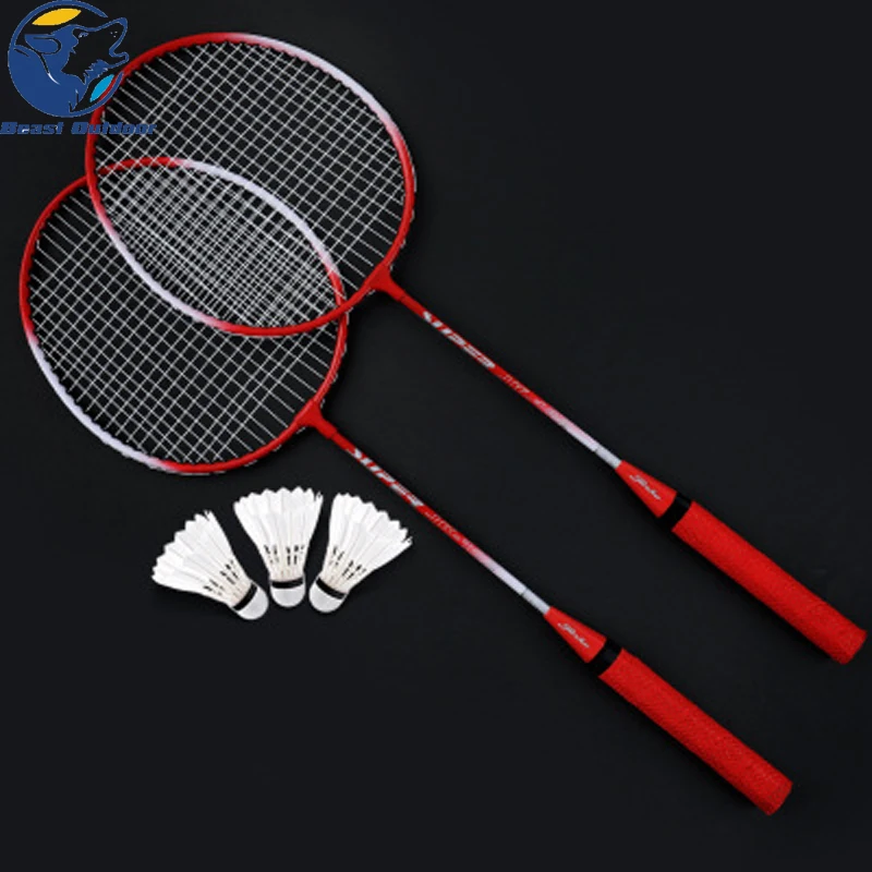 Normal-red-3ball Для Взрослых Фитнес Специальный алюминиевый сплав ракетка для бадминтона для тренировок соревнований - Цвет: Normal-red-3ball