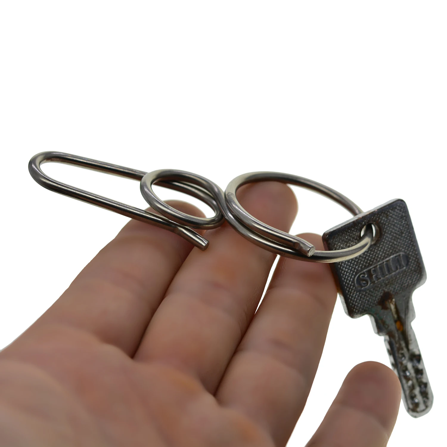 Heavy Duty Large Snap Clip Key Ring Nickel Plated