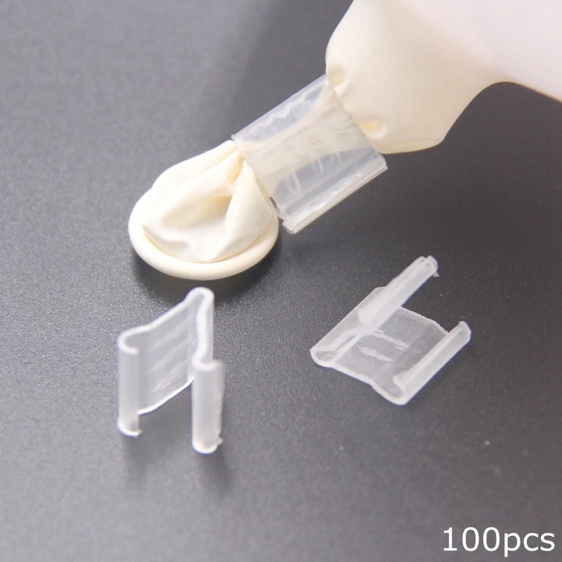 100pcs balloon clips 1 Набор, милая панда, серия, одноразовая посуда, Мультяшные животные, тарелки, салфетка для чашек, детский душ, день рождения, украшение, принадлежности - Цвет: 100pcs balloon clips