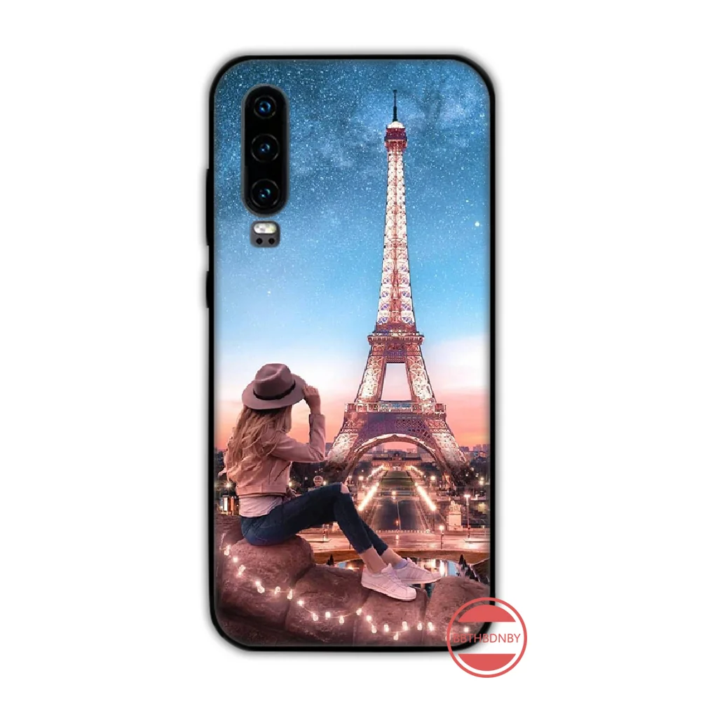 Eiffel Tower building  Paris Soft Shell Phone Case Capa Funda For Huawei P9 P10 P20 P30 Lite 2016 2017 2019 plus pro P smart huawei silicone case Cases For Huawei