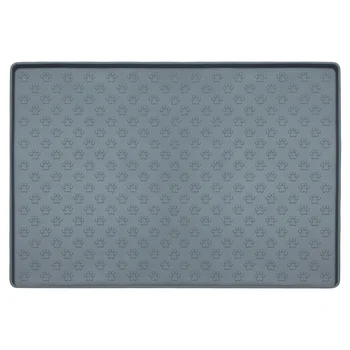 

Home Creative Cushion Soft Silicone Floor Mat Durable Feeding Mat Anti-Slip Food Pad for Pet Cat Dog (Grey)