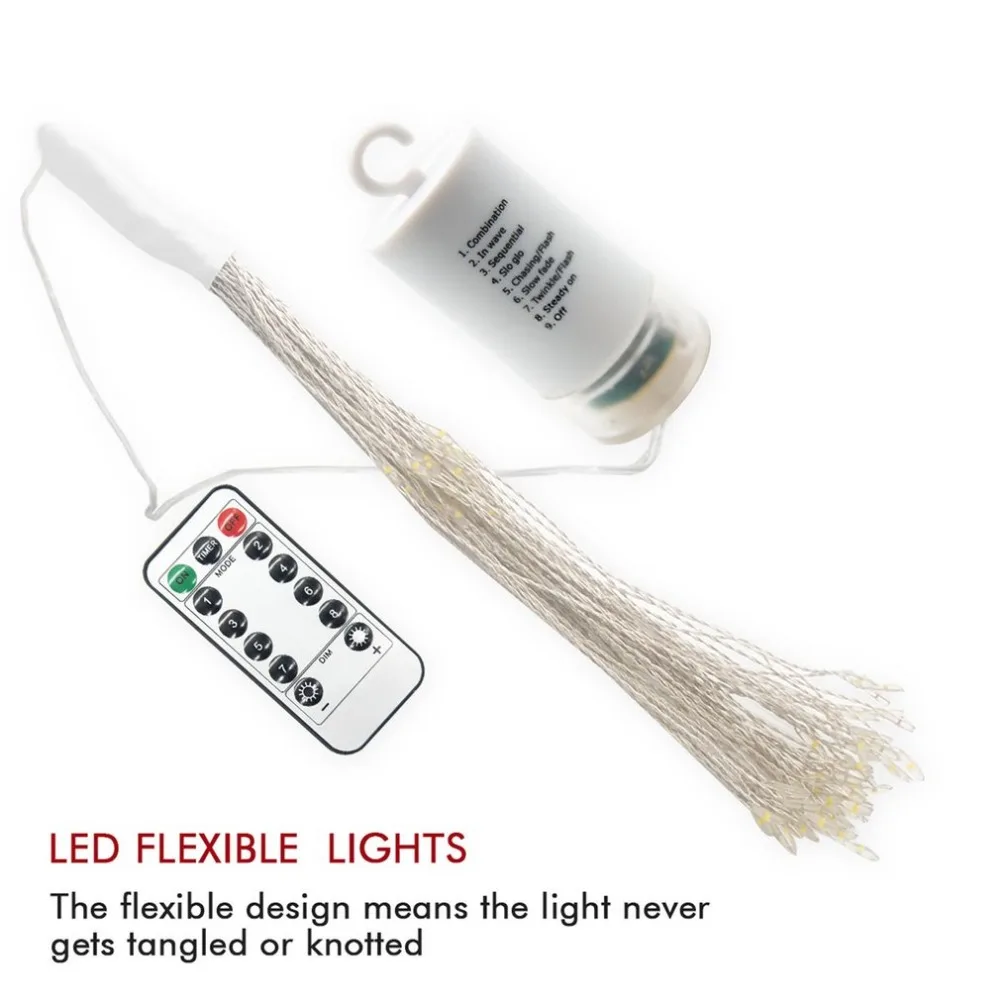 120LED декоративный светильник-гирлянда в форме букета, люстры, сказочный светильник с беспроводным управлением, водонепроницаемый светильник для сада, свадебной вечеринки