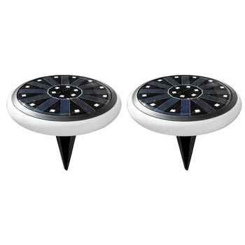 

2 Pack LED Ground Lights Solar Powered Garden Landscape Lawn Lamp Buried Light Outdoor Road Stairs Decking Light
