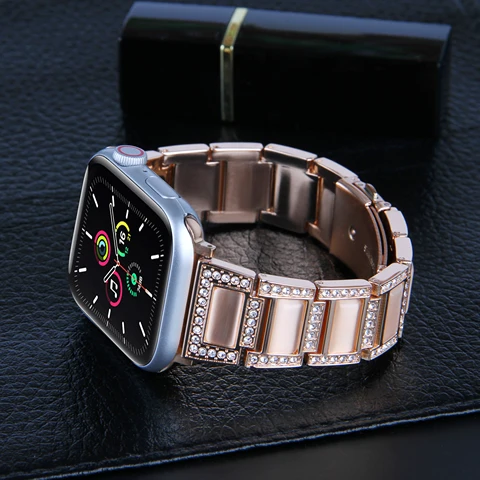 metal strap for Apple watch 7 41mm 45mm 6 5 4 SE 44mm 40mm resin replacement strap for iwatch 3 38mm 42mm High end strap