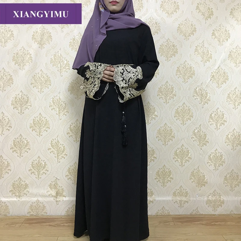 F808 Абая для женщин женские мусульманские платья gamis мусульманское платье из Дубая moslim jurken одеяние мусульмане femme djelaba femme